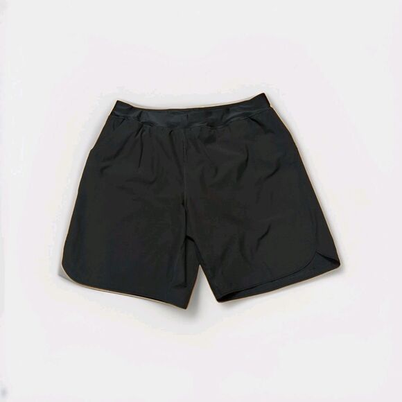 Lands End Quick Dry Modest Swim Shorts Womens 24W Plus Black Swimwear Pockets - Picture 1 of 7